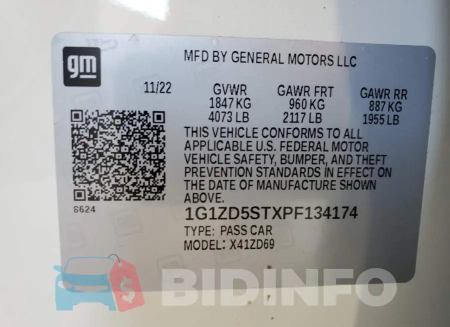 1G1ZD5STXPF134174 Photo# 12