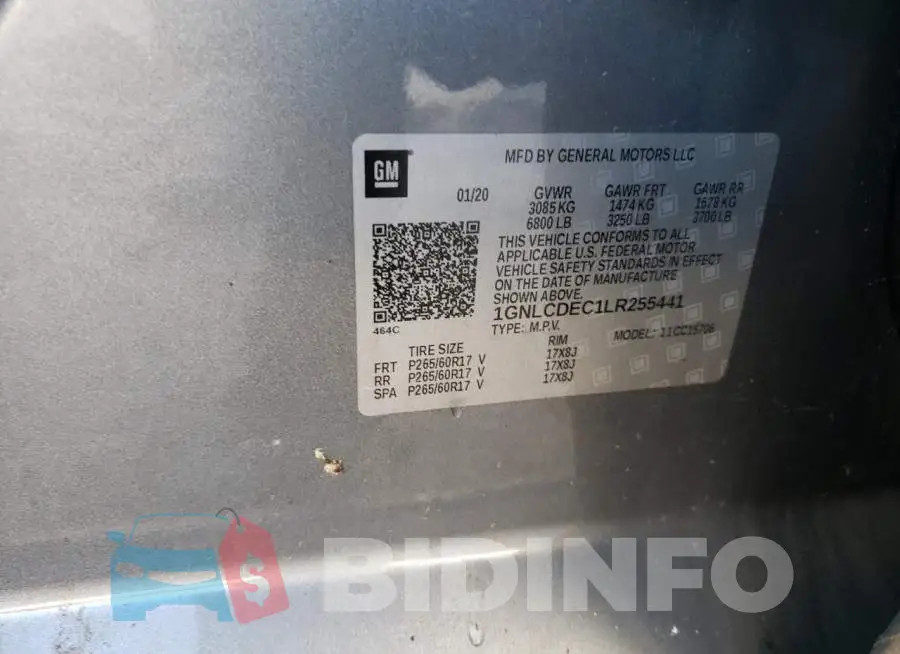 1GNLCDEC1LR255441 Photo# 12