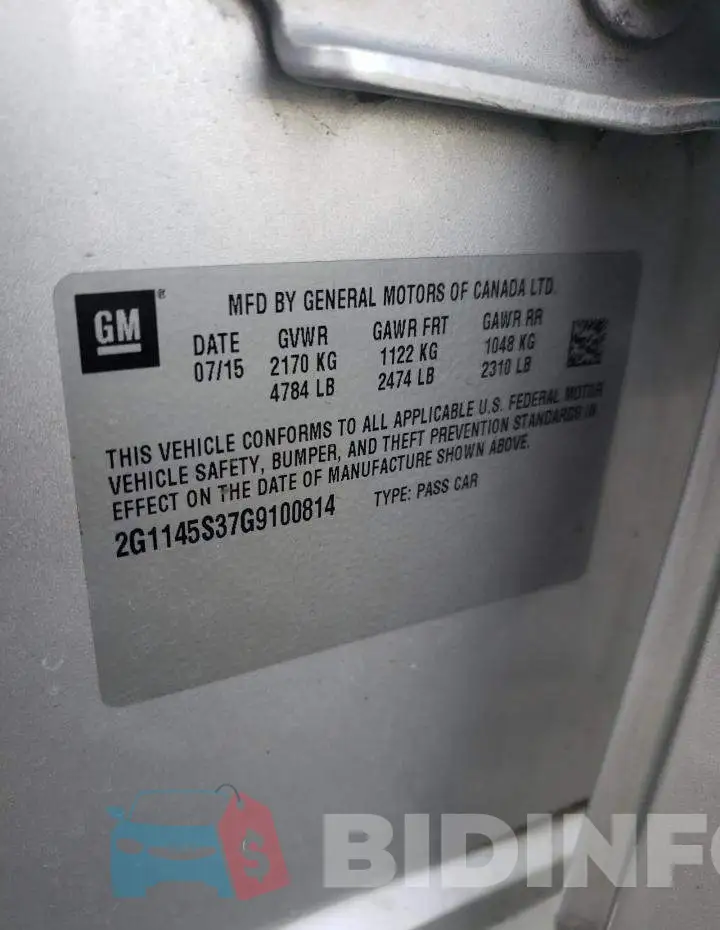 2G1145S37G9100814 Photo# 13