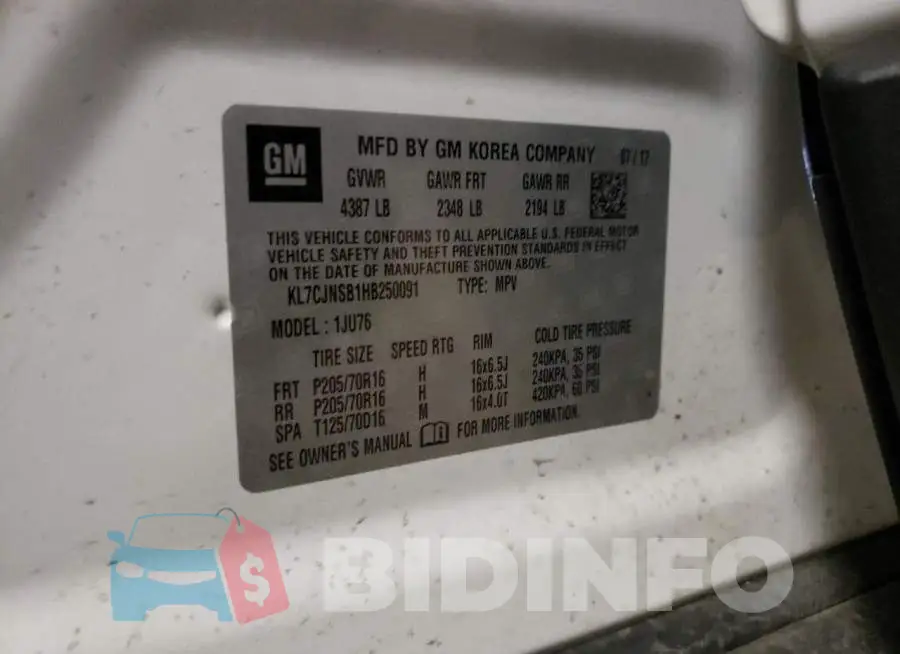 KL7CJNSB1HB250091 Photo# 13