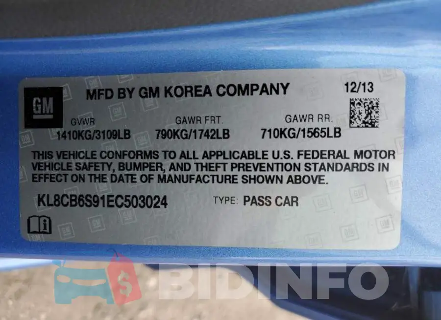 KL8CB6S91EC503024 Photo# 12