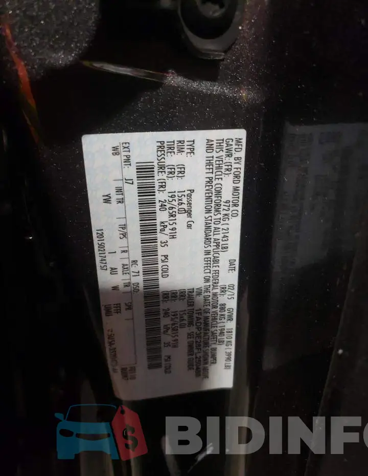 1FADP3E28FL250480 Photo# 12