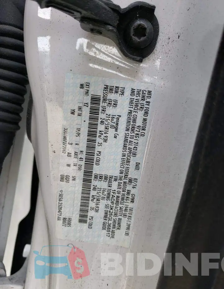 1FADP3K26GL368517 Photo# 12