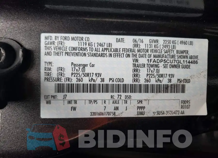 1FADP5CU7GL114486 Photo# 12