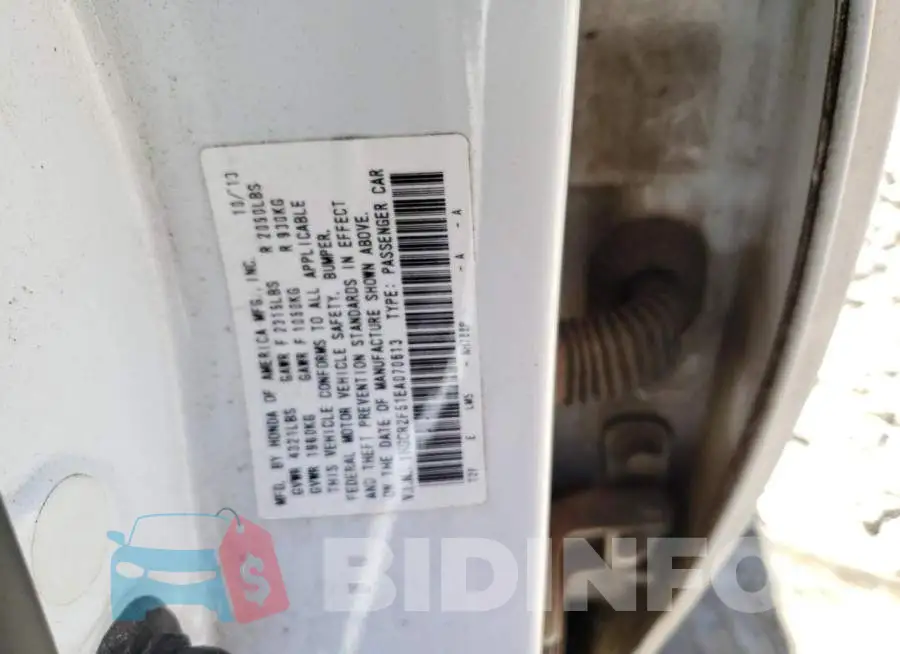 1HGCR2F51EA070613 Photo# 12
