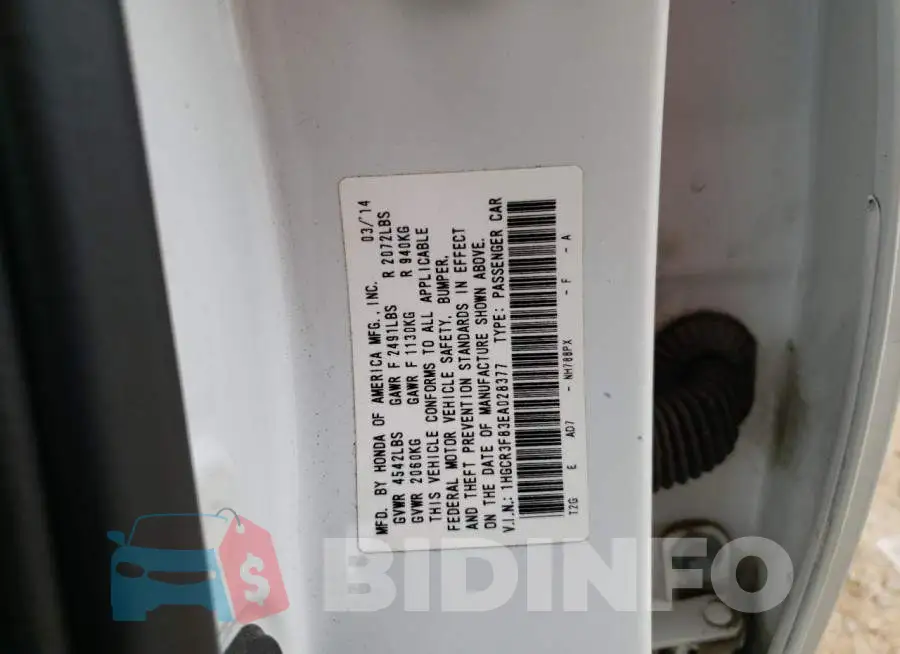 1HGCR3F83EA028377 Photo# 12