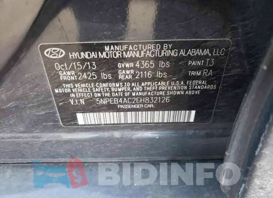5NPEB4AC2EH832126 Photo# 12