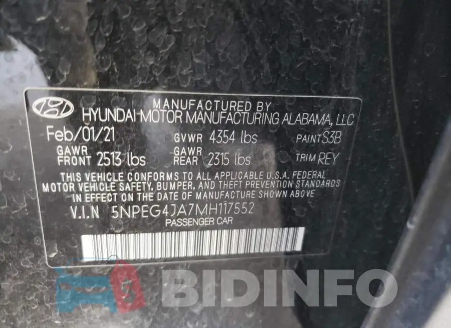 5NPEG4JA7MH117552 Photo# 12