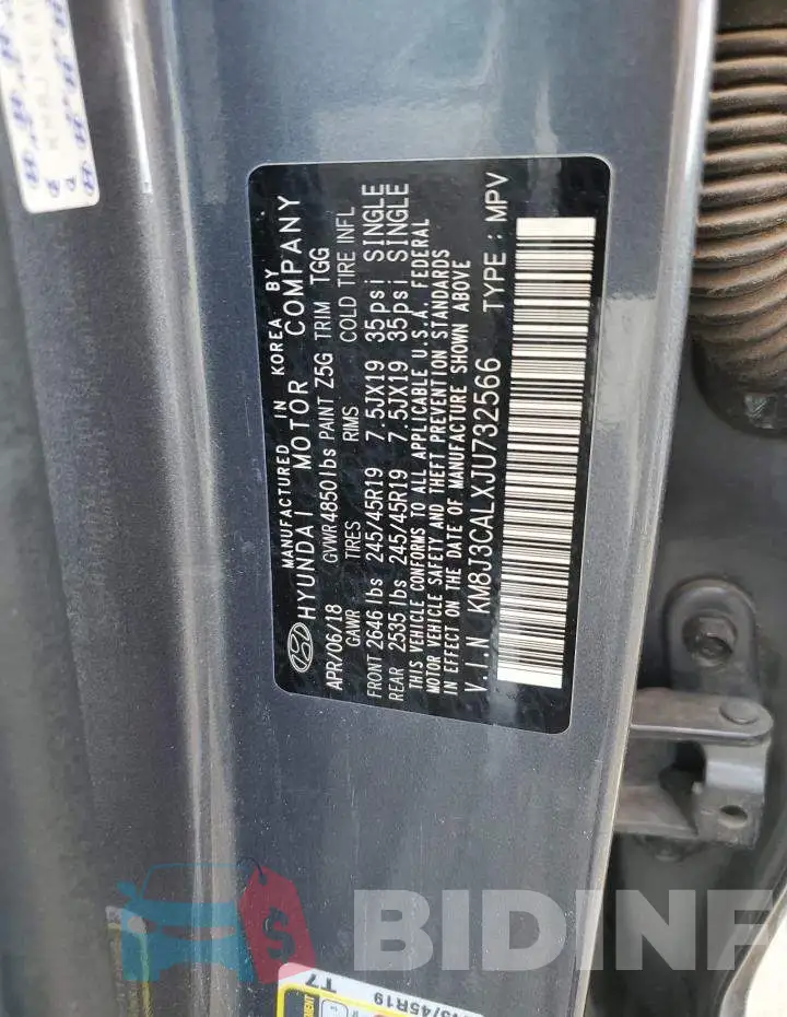 KM8J3CALXJU732566 Photo# 13