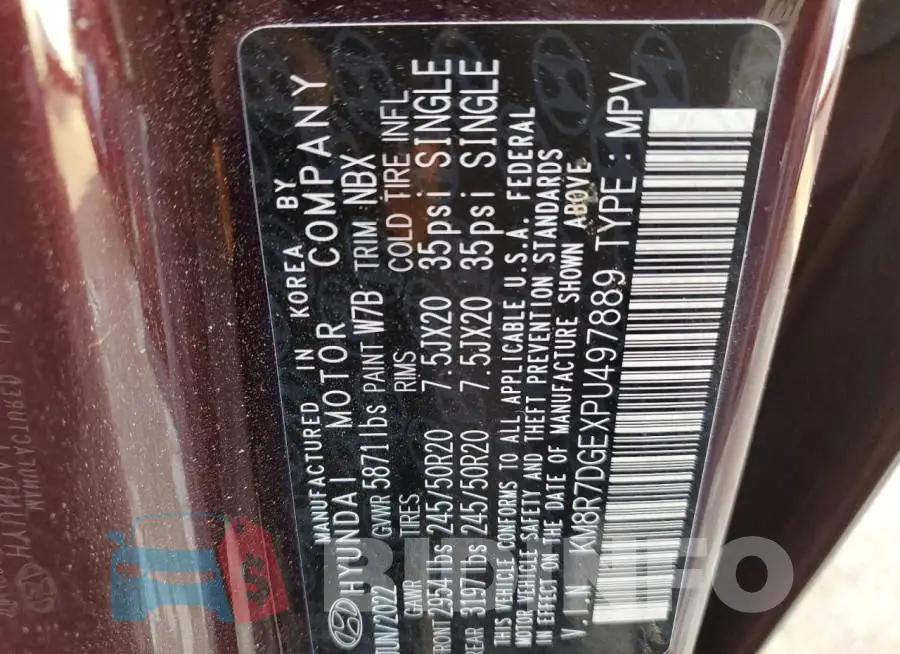 KM8R7DGEXPU497889 Photo# 13