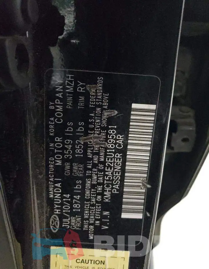 KMHCT5AE2EU189581 Photo# 12