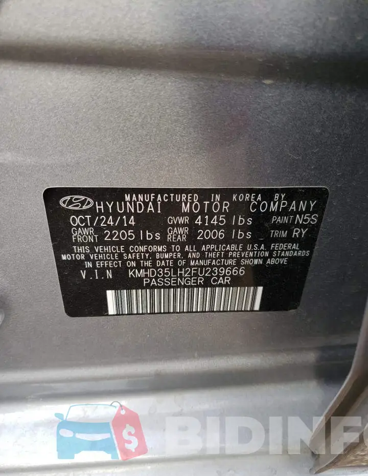 KMHD35LH2FU239666 Photo# 12