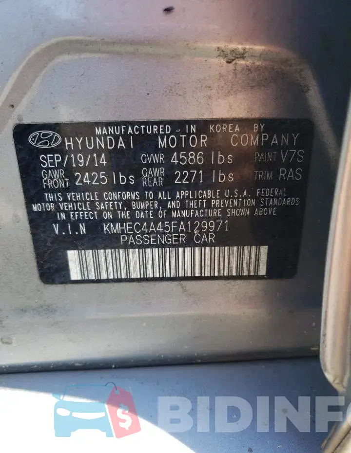KMHEC4A45FA129971 Photo# 12