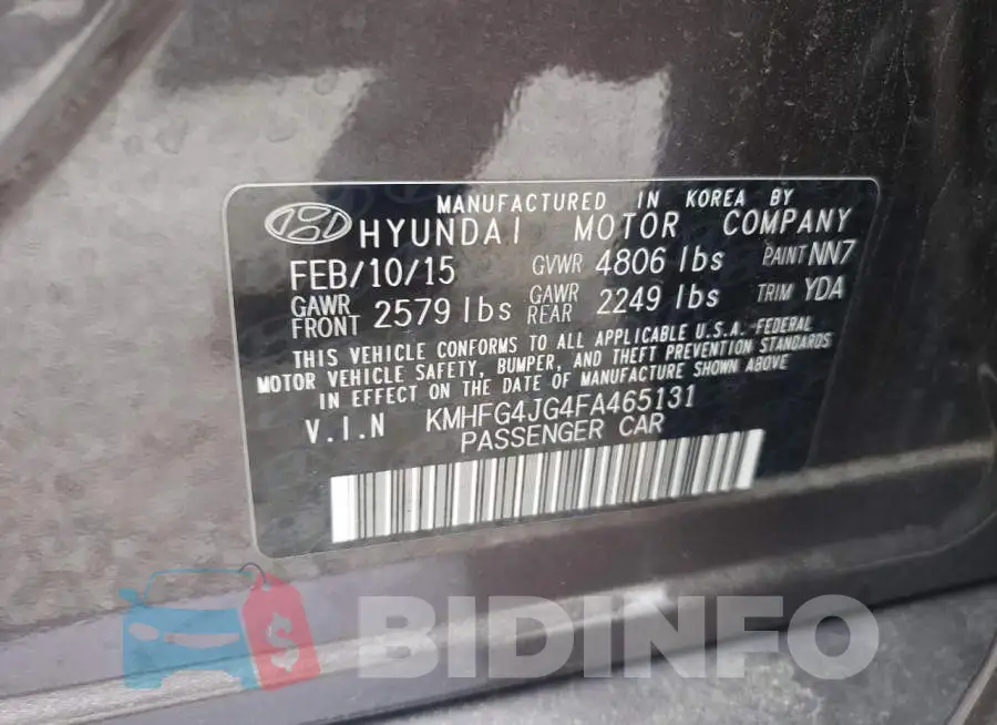 KMHFG4JG4FA465131 Photo# 12