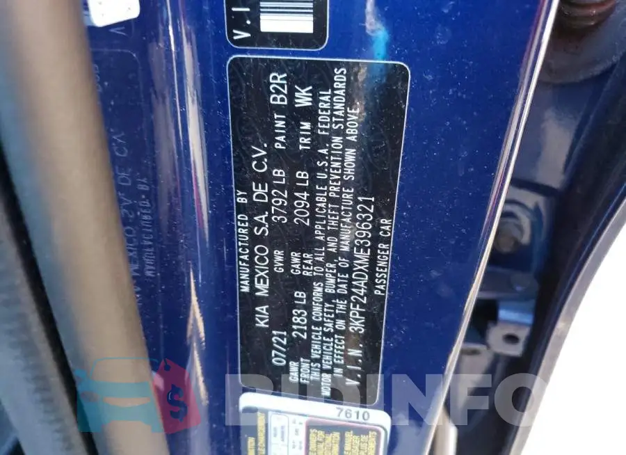 3KPF24ADXME396321 Photo# 13