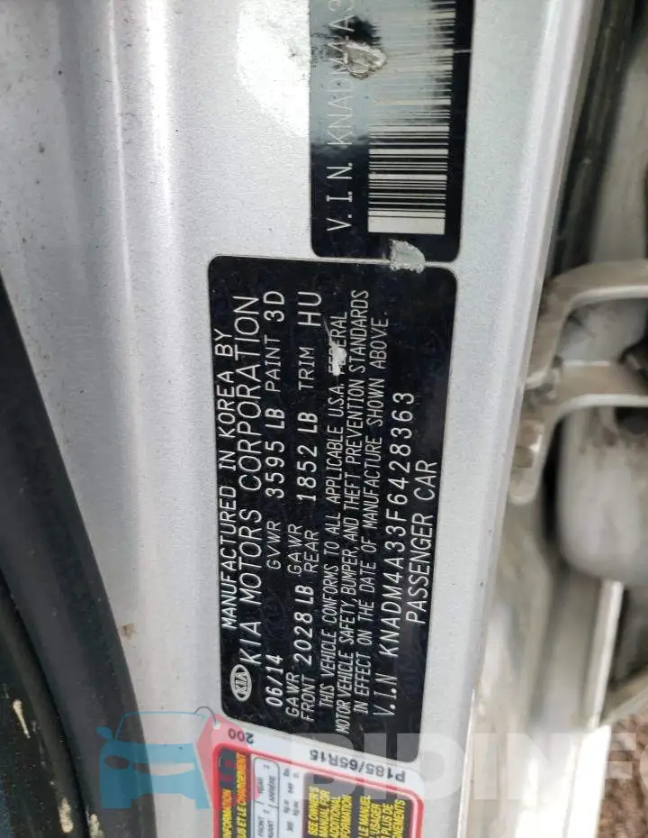 KNADM4A33F6428363 Photo# 12