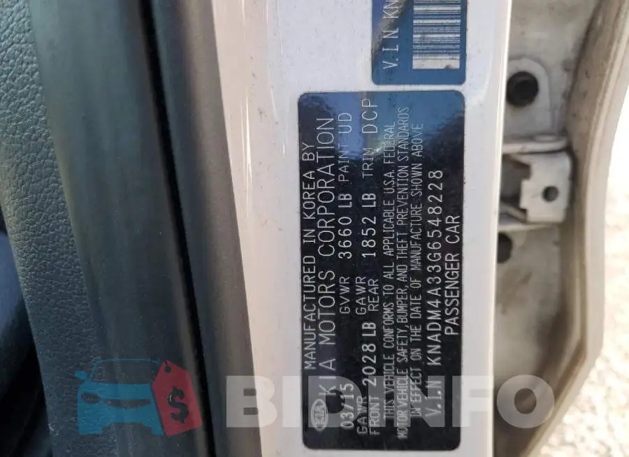 KNADM4A33G6548228 Photo# 12