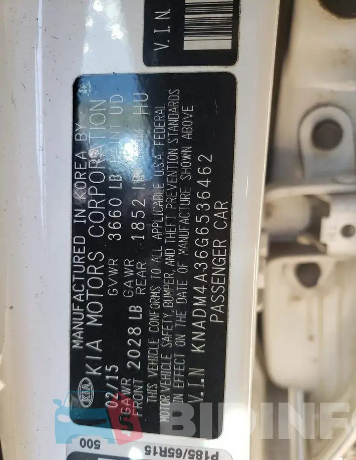 KNADM4A36G6536462 Photo# 12