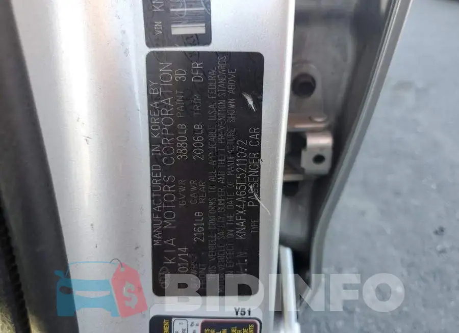 KNAFX4A65E5211072 Photo# 12
