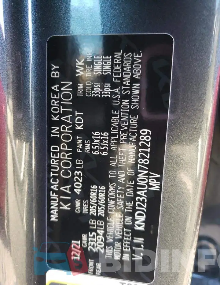 KNDJ23AU0N7821289 Photo# 13