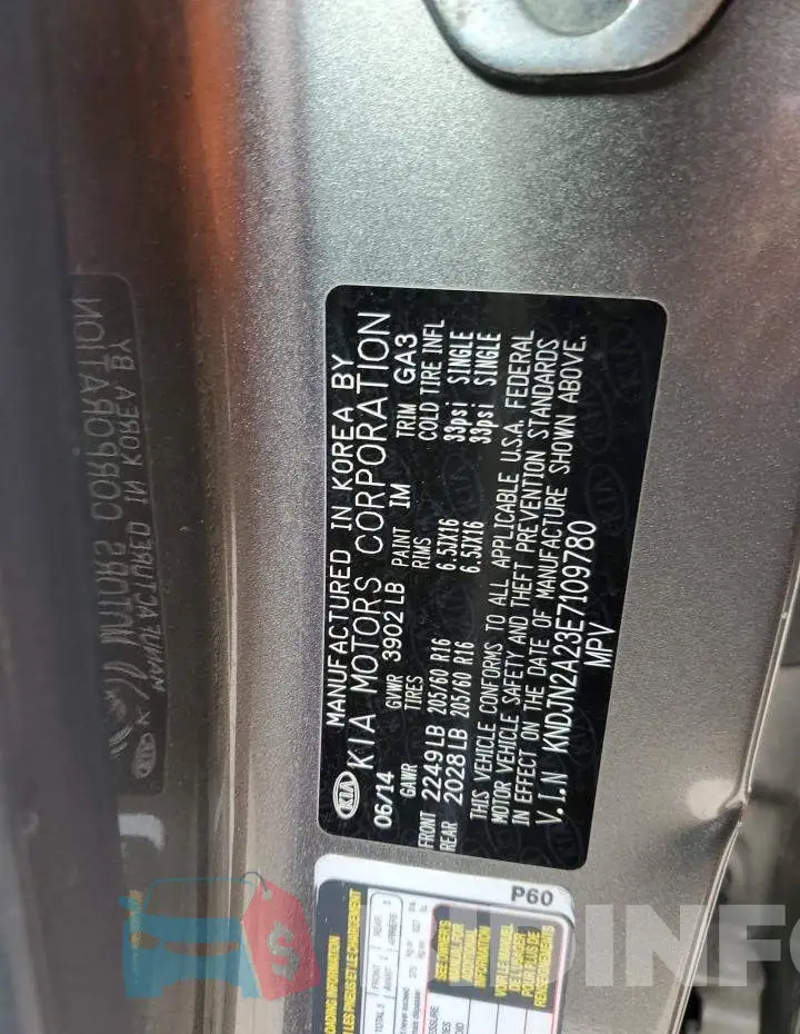 KNDJN2A23E7109780 Photo# 12