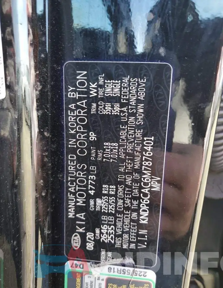 KNDP6CAC6M7876401 Photo# 12