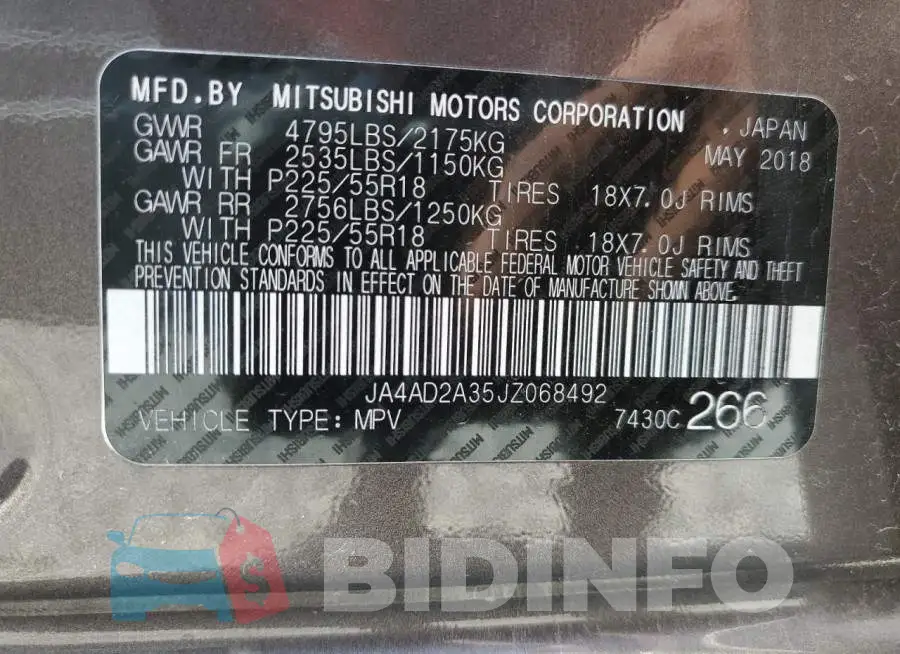 JA4AD2A35JZ068492 Photo# 13