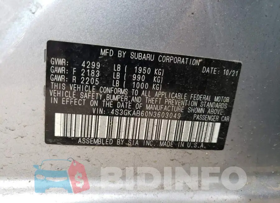4S3GKAB60N3603049 Photo# 12