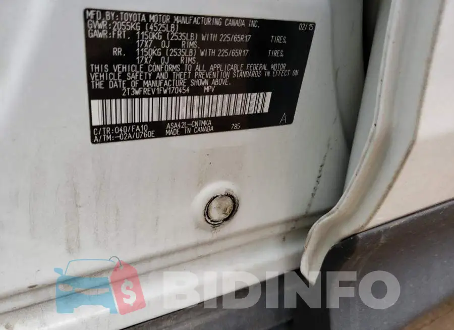 2T3WFREV1FW170454 Photo# 14