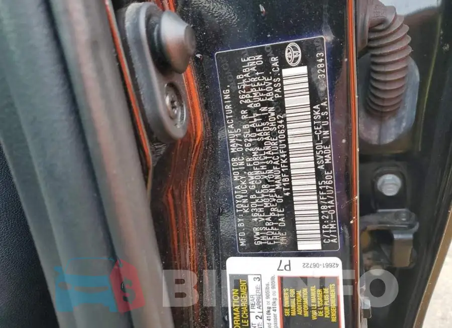 4T1BF1FK4FU106342 Photo# 12