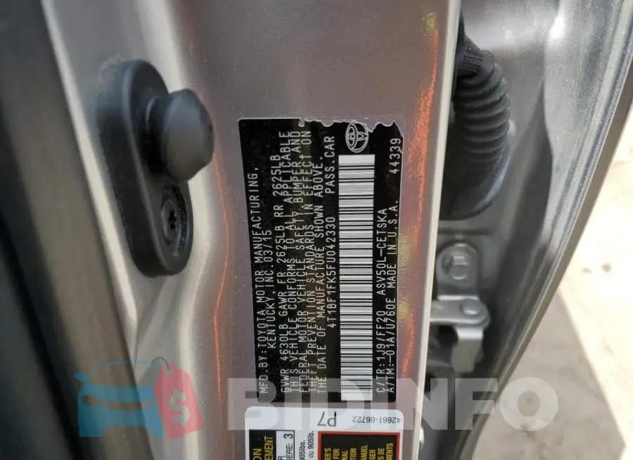 4T1BF1FK5FU042330 Photo# 12