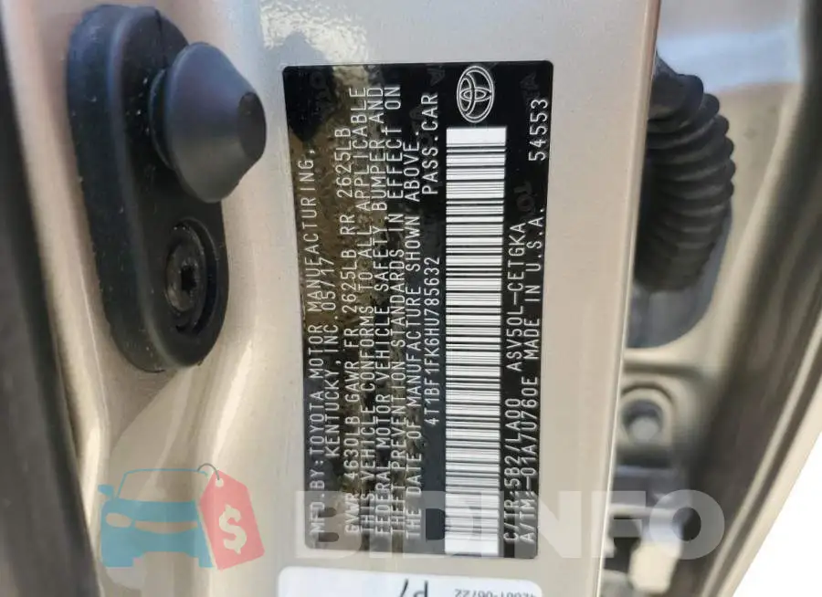 4T1BF1FK6HU785632 Photo# 12
