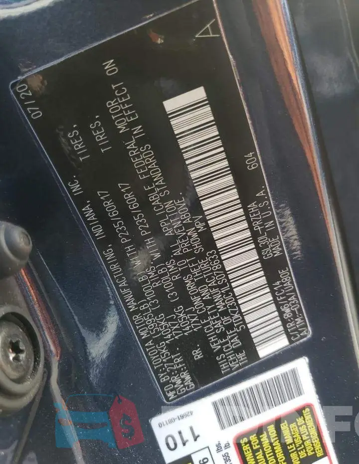 5TDKZ3DC1LS078633 Photo# 10
