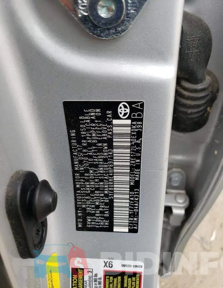 5YFBURHE4HP697143 Photo# 13