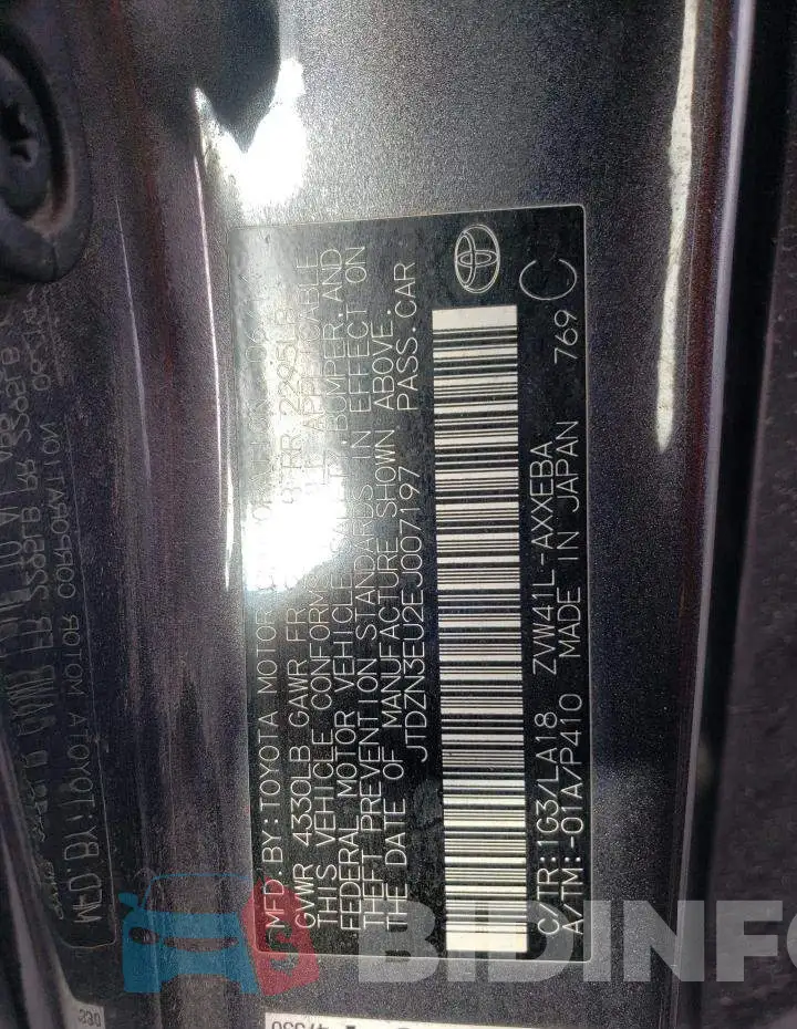 JTDZN3EU2EJ007197 Photo# 12