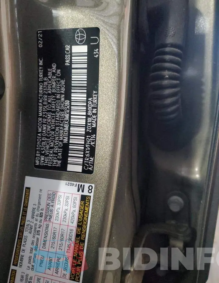 NMTKHMBX3MR123280 Photo# 13