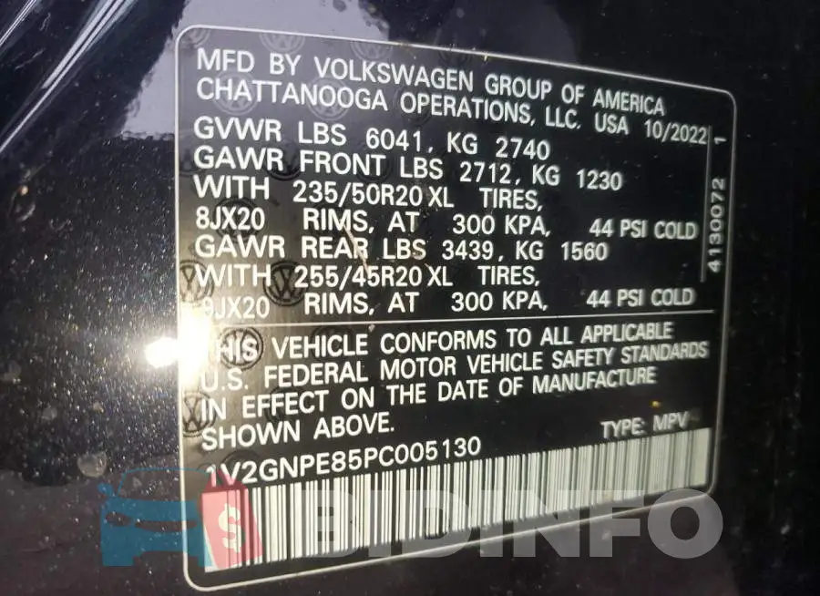 1V2GNPE85PC005130 Photo# 13