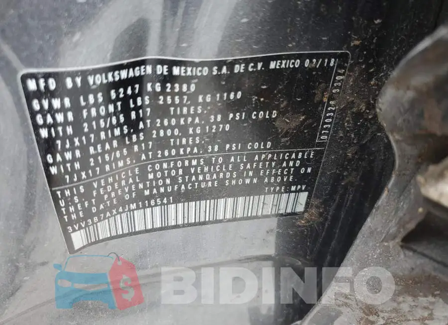 3VV3B7AX4JM116541 Photo# 12