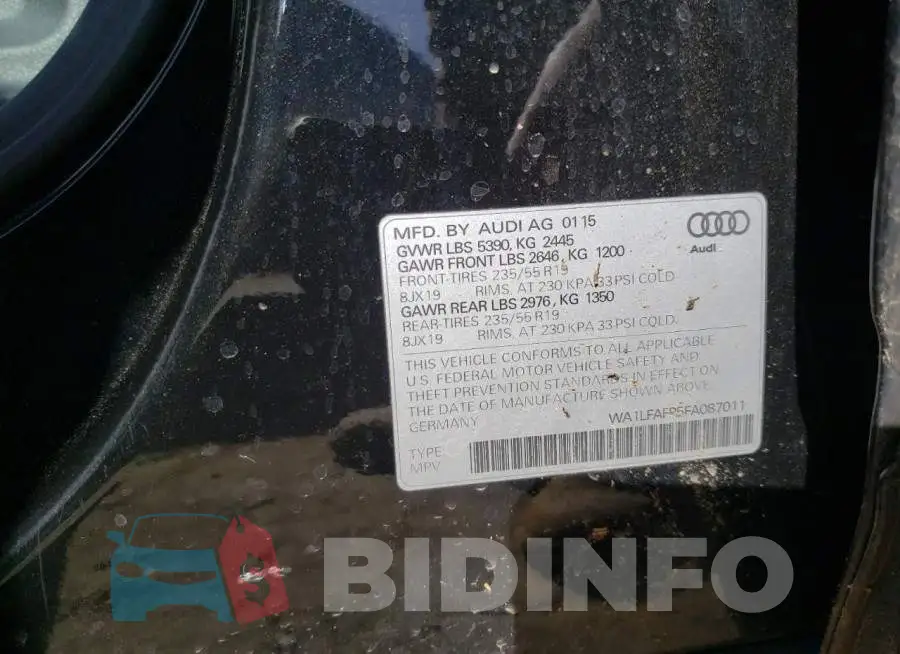 WA1LFAFP5FA087011 Photo# 12