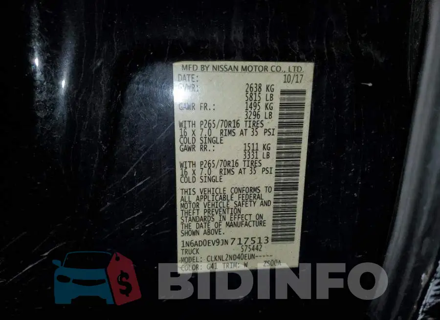 1N6AD0EV9JN717513 Photo# 12