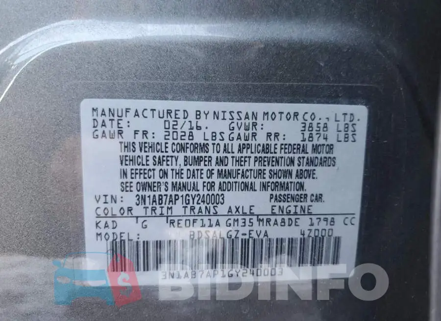 3N1AB7AP1GY240003 Photo# 13
