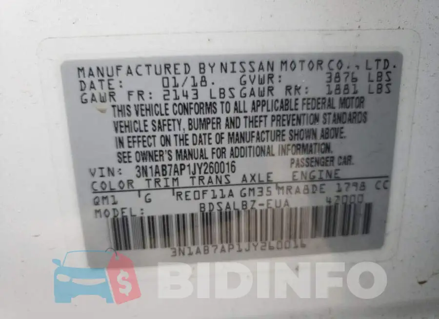 3N1AB7AP1JY260016 Photo# 12