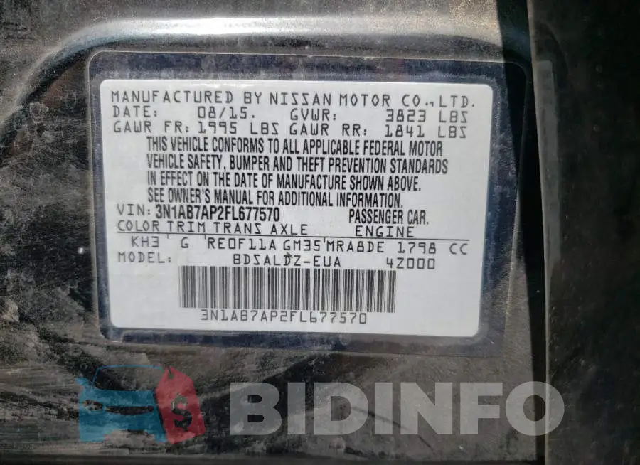 3N1AB7AP2FL677570 Photo# 13