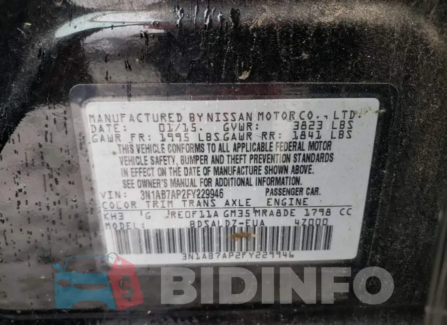 3N1AB7AP2FY229946 Photo# 12