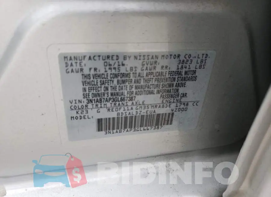 3N1AB7AP3GL667387 Photo# 12