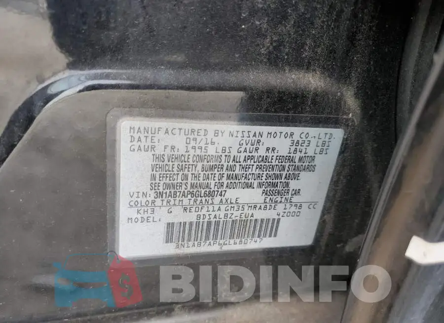 3N1AB7AP6GL680747 Photo# 12