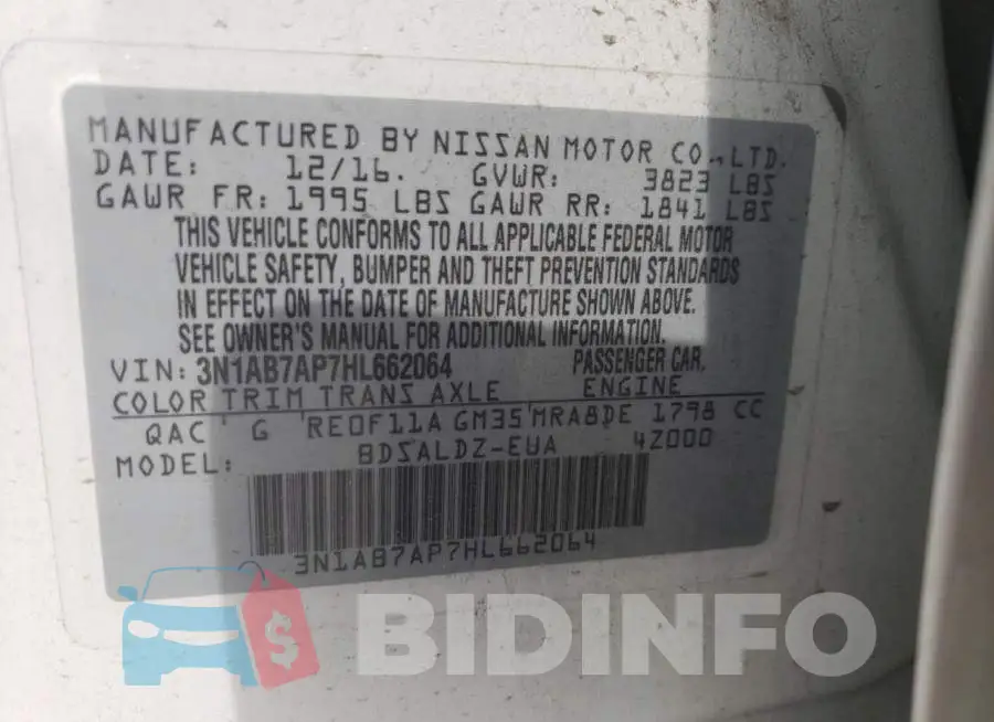 3N1AB7AP7HL662064 Photo# 12