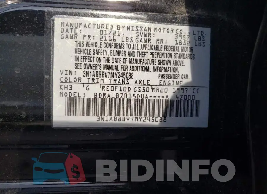 3N1AB8BV7MY245088 Photo# 12