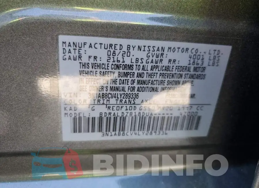3N1AB8CV4LY289336 Photo# 10