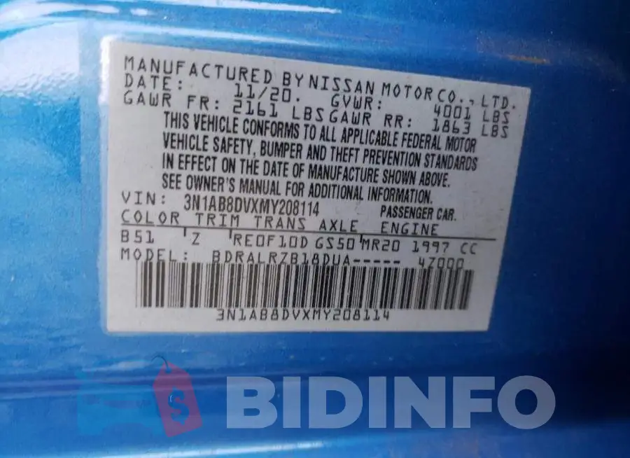 3N1AB8DVXMY208114 Photo# 12
